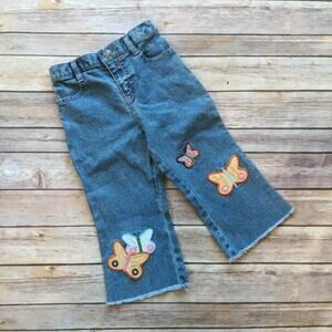 Lee Butterfly Patches Blue Jeans with Raw Hem 2T